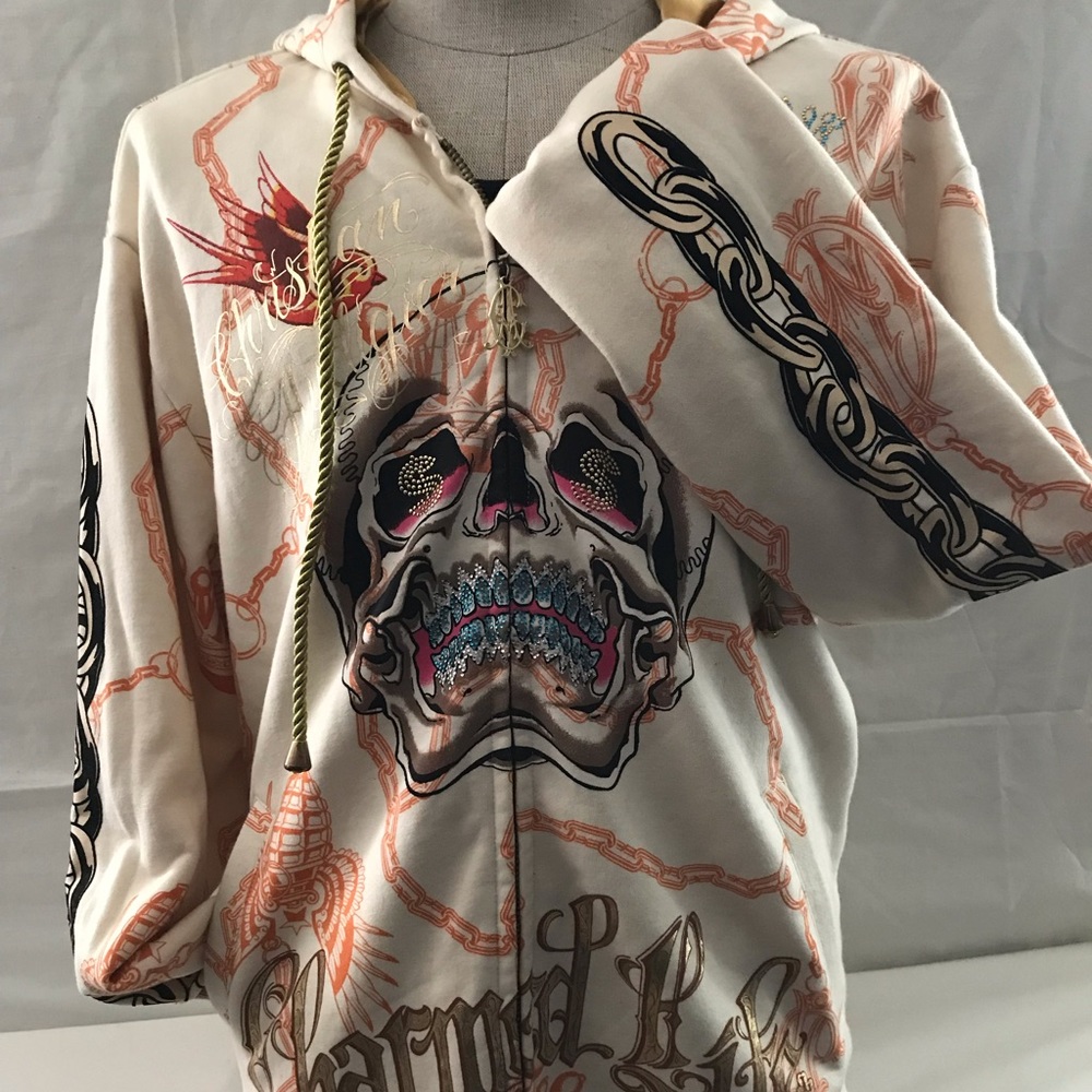 Christian Audigier Men’s Designer Full Zip Hoodie